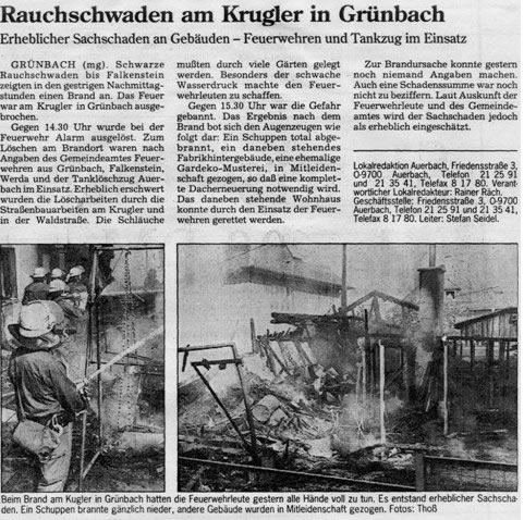 Brand bei Kober Manfred